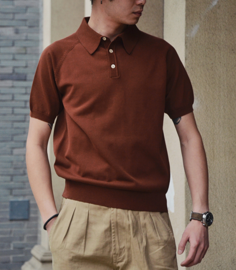 Men's Knit Polo Shirt