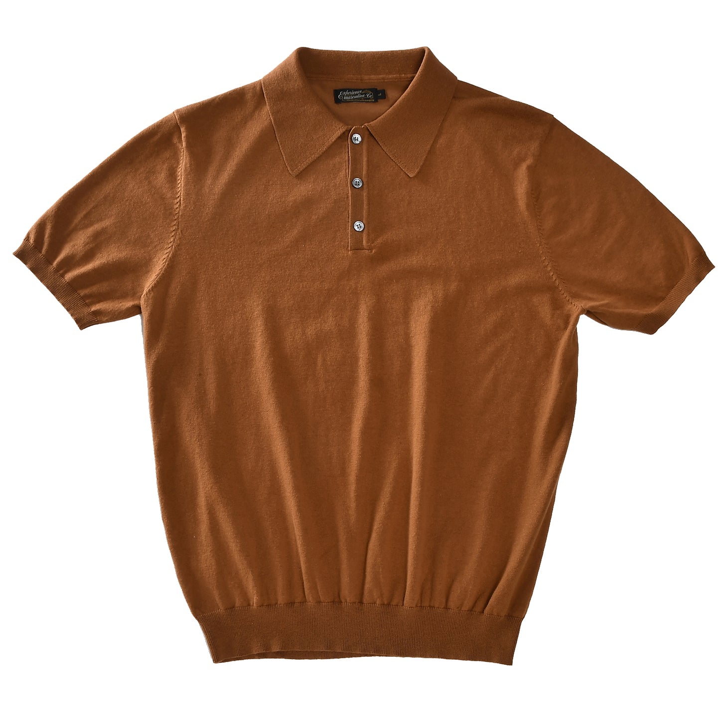 Polo tricoté à manches courtes pour homme, couleur unie