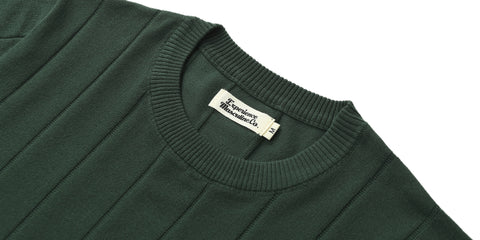 T-shirt en tricot côtelé à manches courtes pour homme