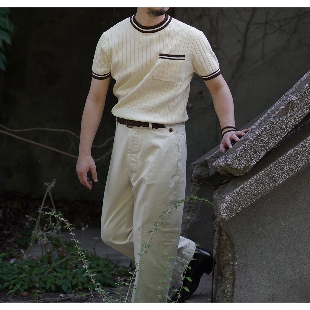 Men's Knit T-shirt 1940s Short Sleeves – Crush on Retro