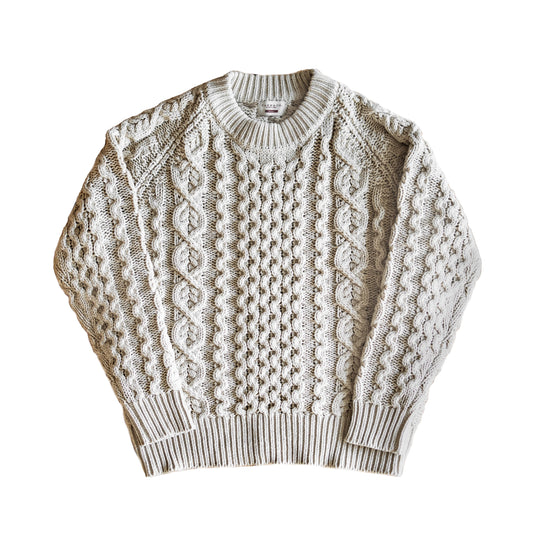 Pull Aran en maille torsadée pour homme