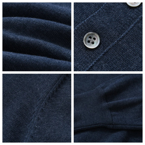 Chemise Henley tricotée à manches longues pour homme