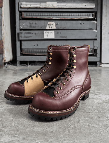 Men's Two Tone Lace-To-Toe Boots