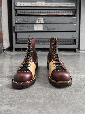 Men's Two Tone Lace-To-Toe Boots