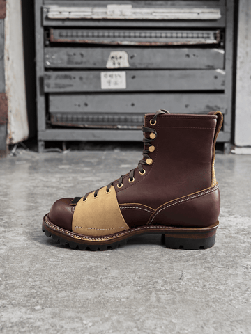 Men's Two Tone Lace-To-Toe Boots