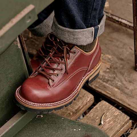 Men's Lace-to-Toe Shoes, Pull Up Leather