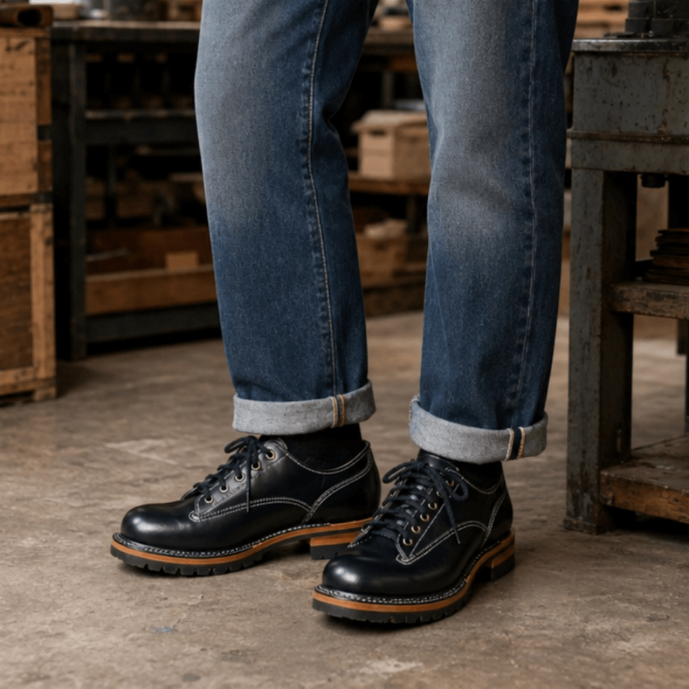 Men's Lace-to-Toe Shoes, Pull Up Leather
