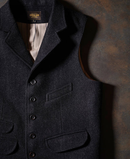 Men's Tweed Lapel Collar Vest
