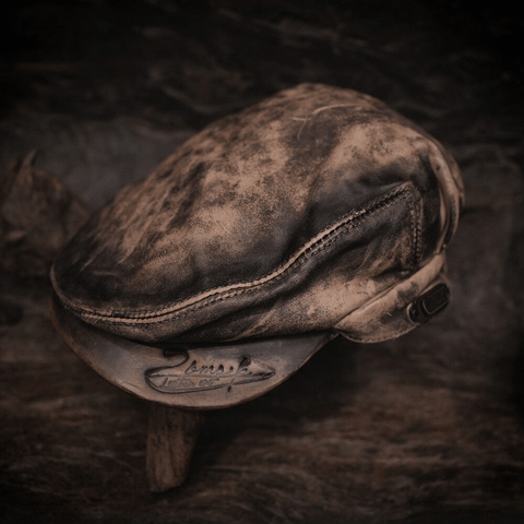 Men's Leather Beret Hat, Horsehide