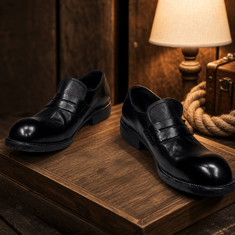 Men's Leather Penny Loafer Shoes