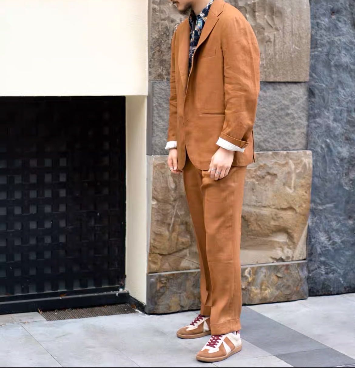 Men's Linen Suit Pants L / Light Brown Men's Linen Suit Pants L / Light Brown