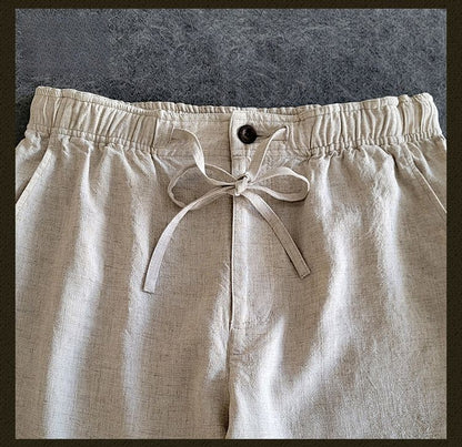 Pantalon en lin blanc pour homme