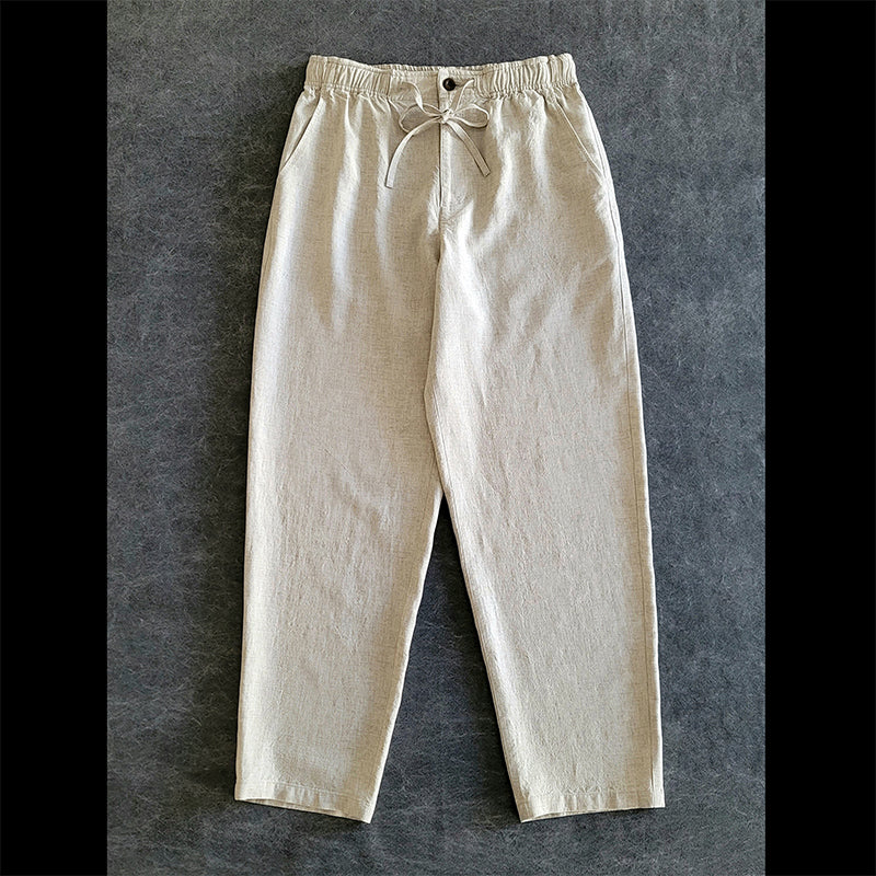 Pantalon en lin blanc pour homme