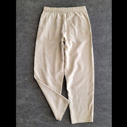 Pantalon en lin blanc pour homme