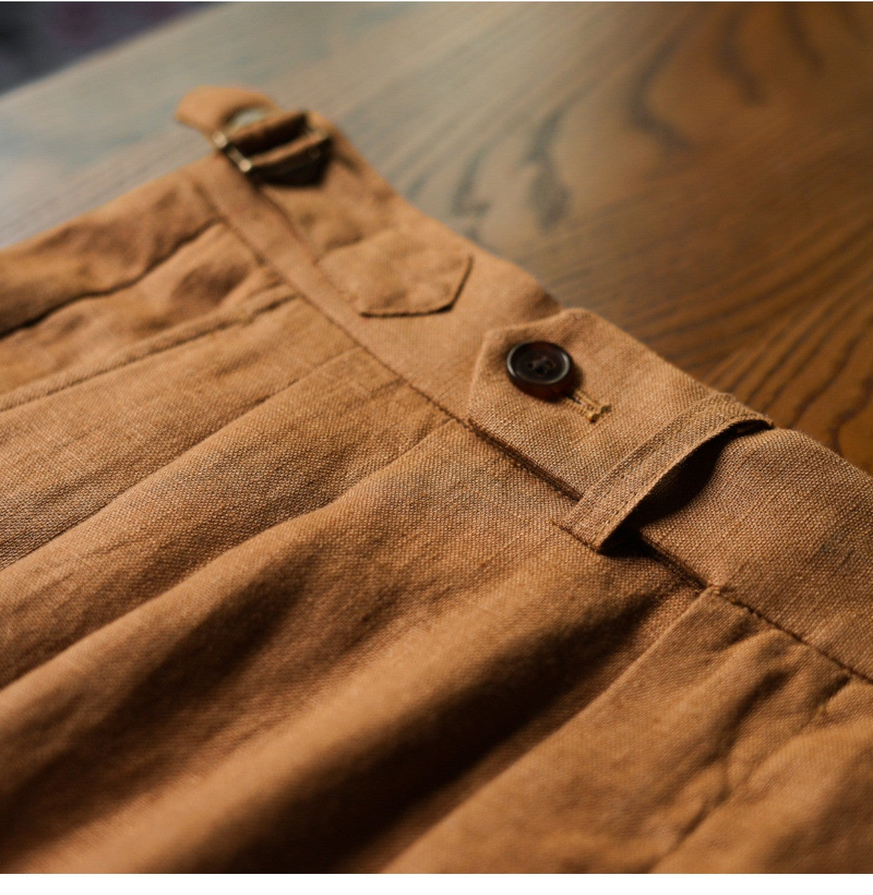 Men's Linen Suit Pants XXL / Light Brown Men's Linen Suit Pants XXL / Light Brown