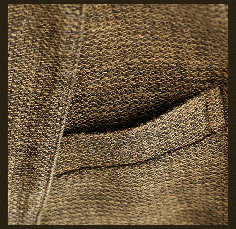 メンズ コットン リネン ブレンド スーツ ジャケット