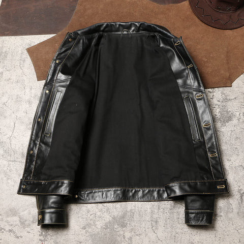 Men's Lot 557 Leather Trucker Jacket