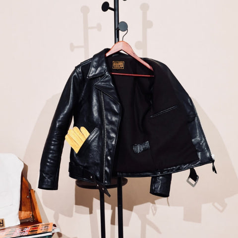 Men's Double Rider Leather Jacket, Horsehide