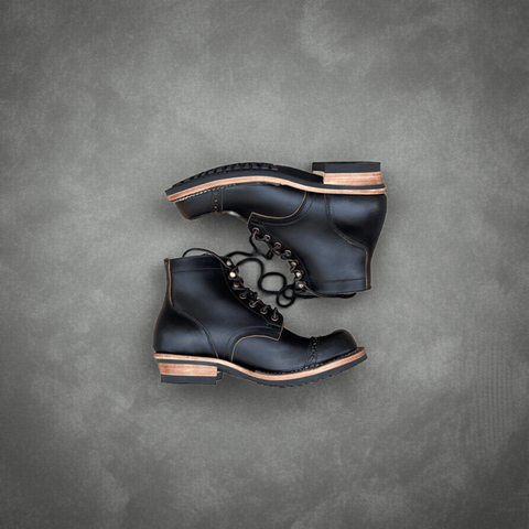 Men's Lumberjack Boots, Waxed Flesh Leather