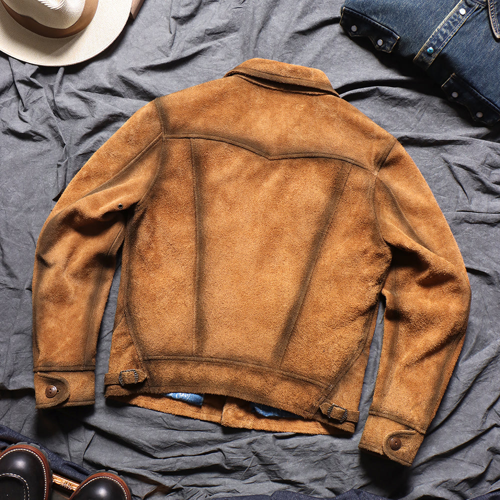 Men's 1930s Western Suede Leather Jacket