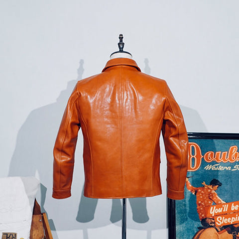 Men's Brakeman Leather Jacket, Amber