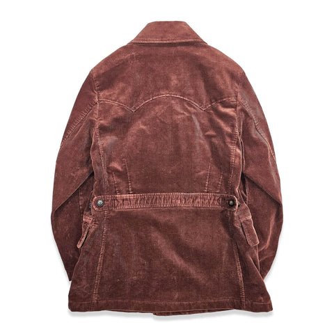 Men's Corduroy Pea Coat, Terracotta