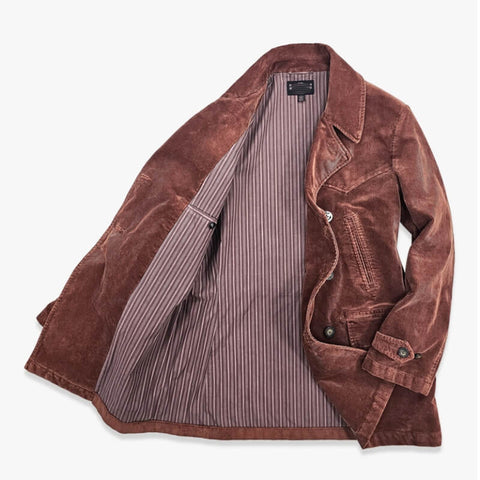 Men's Corduroy Pea Coat, Terracotta