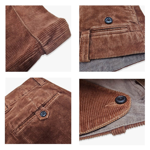 Men's Corduroy Straight Pants, Terracotta