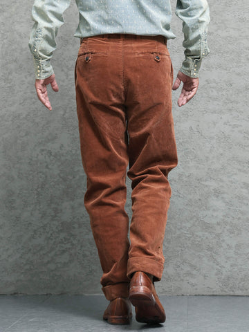 Men's Corduroy Straight Pants, Terracotta