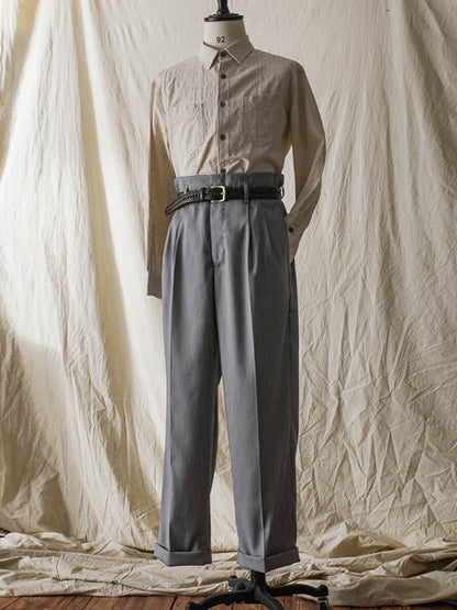 1940s High Waist Wide Leg Trousers