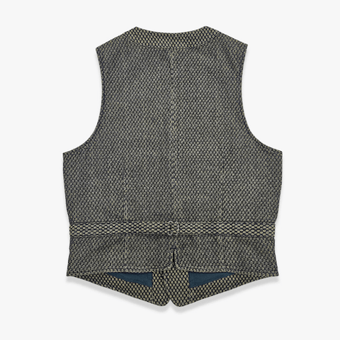 Men's Jacquard V-Neck Vest – Beige