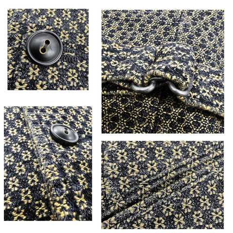 Men's Jacquard V-Neck Vest – Beige