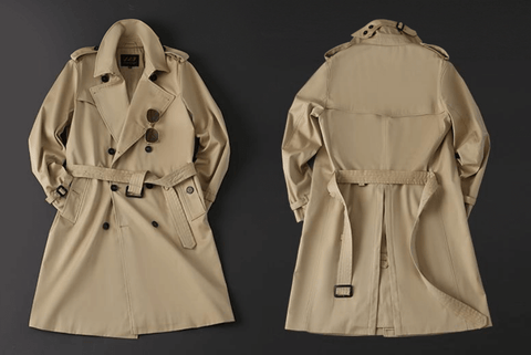 Men's Knee-Length Trench Coat, Classic Fit