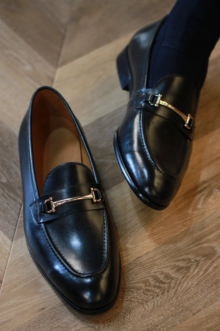 Mocassins en cuir avec mors pour homme