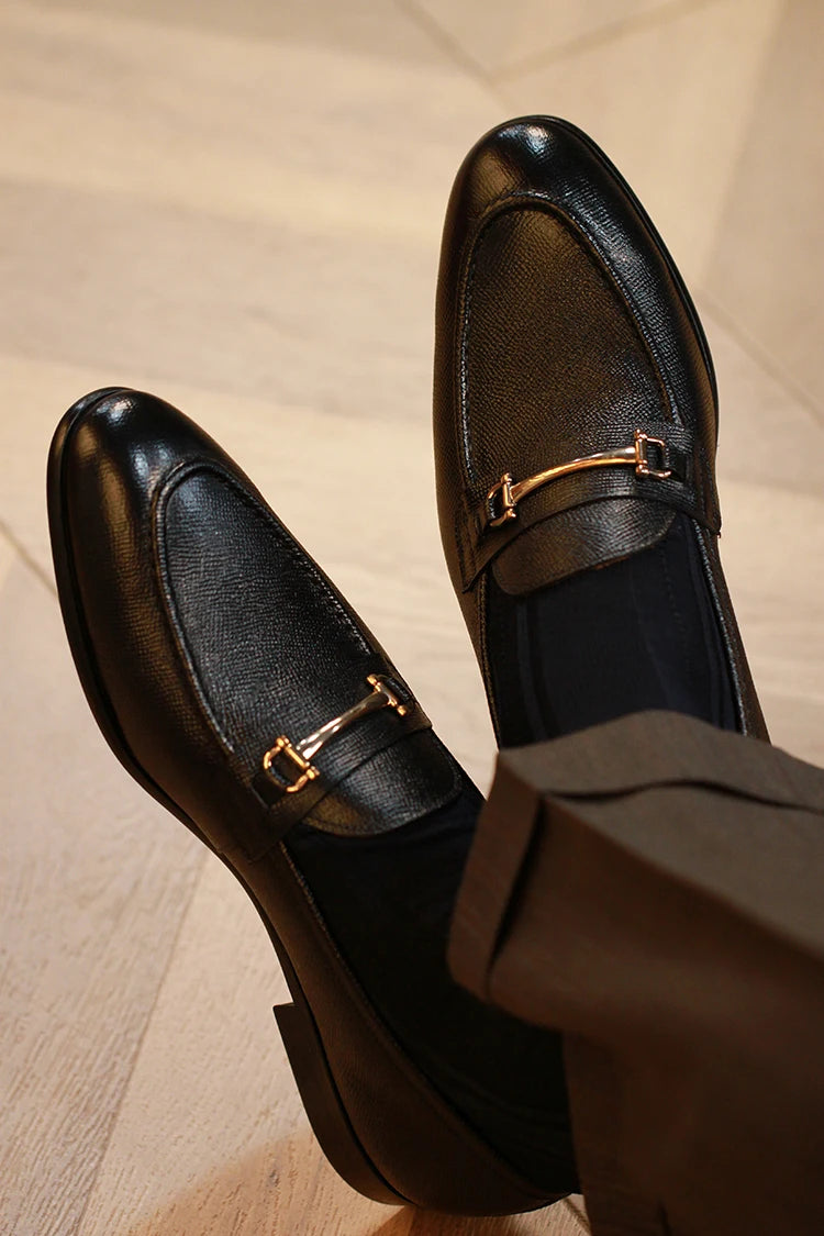 Mocassins en cuir avec mors pour homme