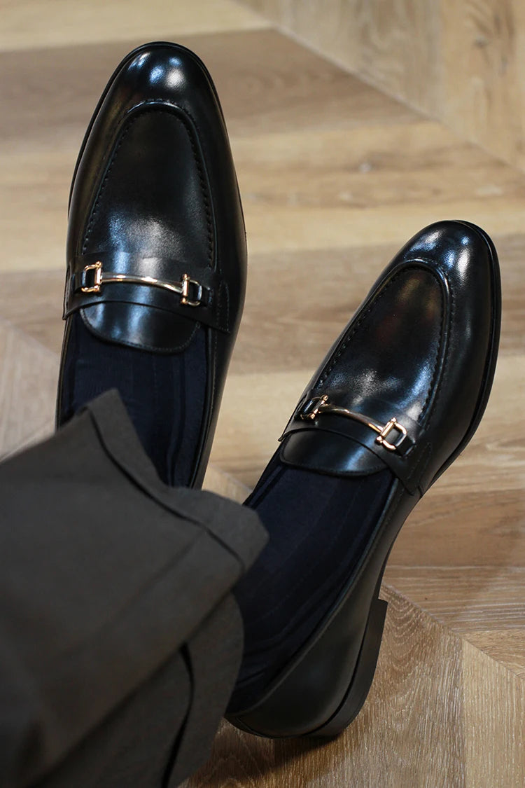 Mocassins en cuir avec mors pour homme