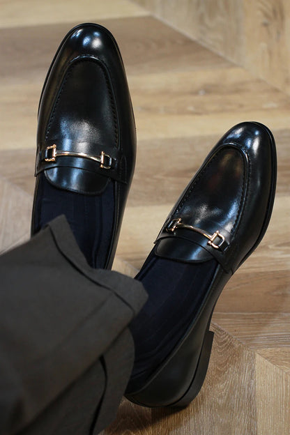 Mocassins en cuir avec mors pour homme