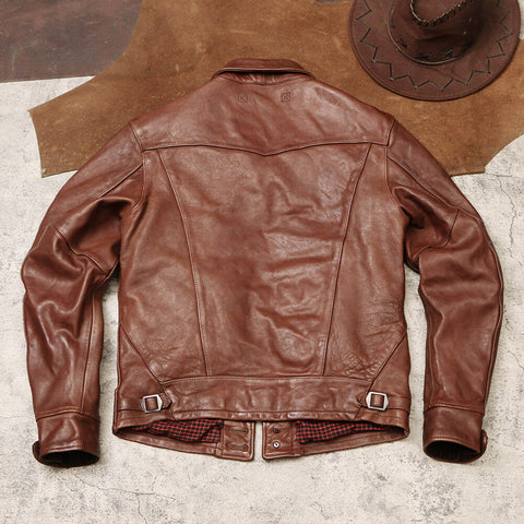 Men's Ranch Leather Jacket, Distressed Sheepskin