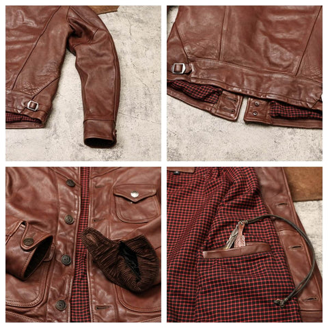 Men's Ranch Leather Jacket, Distressed Sheepskin
