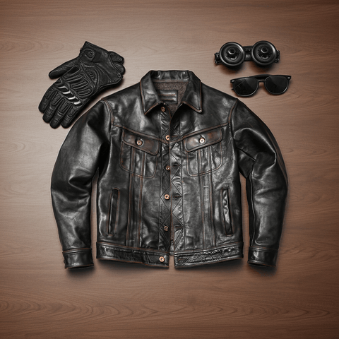 Men's Storm Rider Leather Jacket, Teacore Cowhide