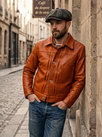Men's 506XX Trucker Leather Jacket, Horsehide