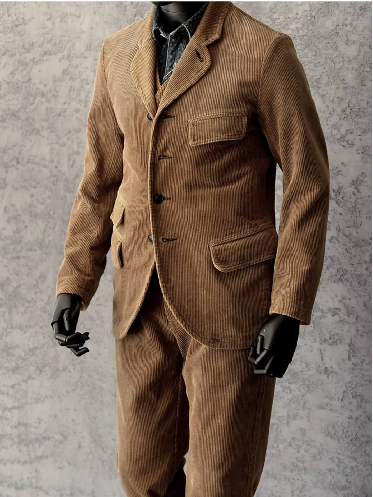 Men's Corduroy Suit Jacket Camel