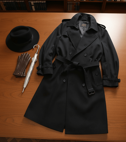 Men's Knee-Length Trench Coat, Classic Fit