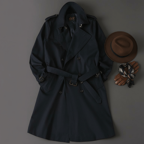 Men's Knee-Length Trench Coat, Classic Fit