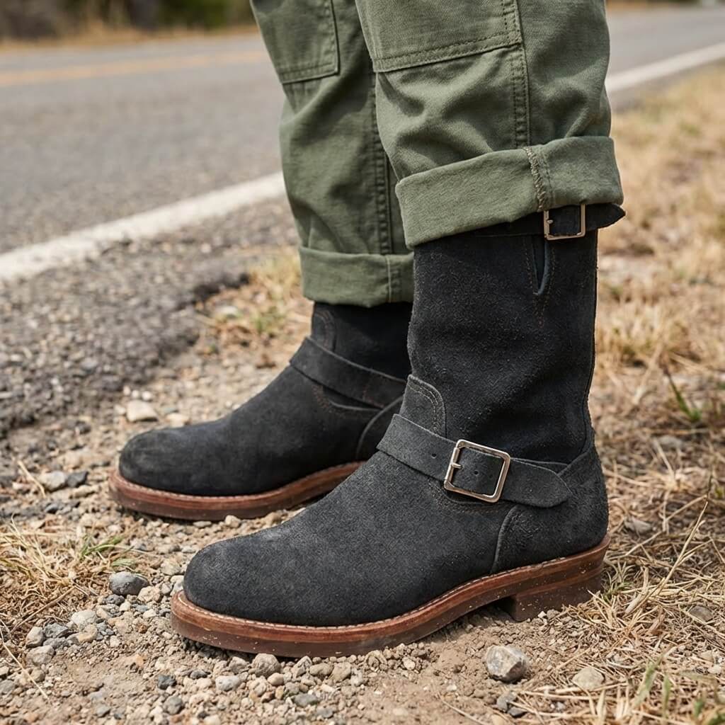 Men's Suede Engineer Boots 9012