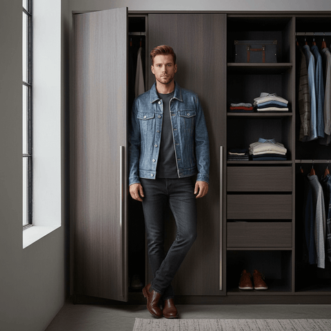 Men's Type III Leather Trucker Jacket