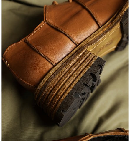 Chaussures Derby délavées pour hommes Ligne de décoration