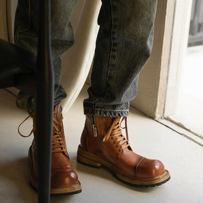 Men's Washed Zip Jump Boots