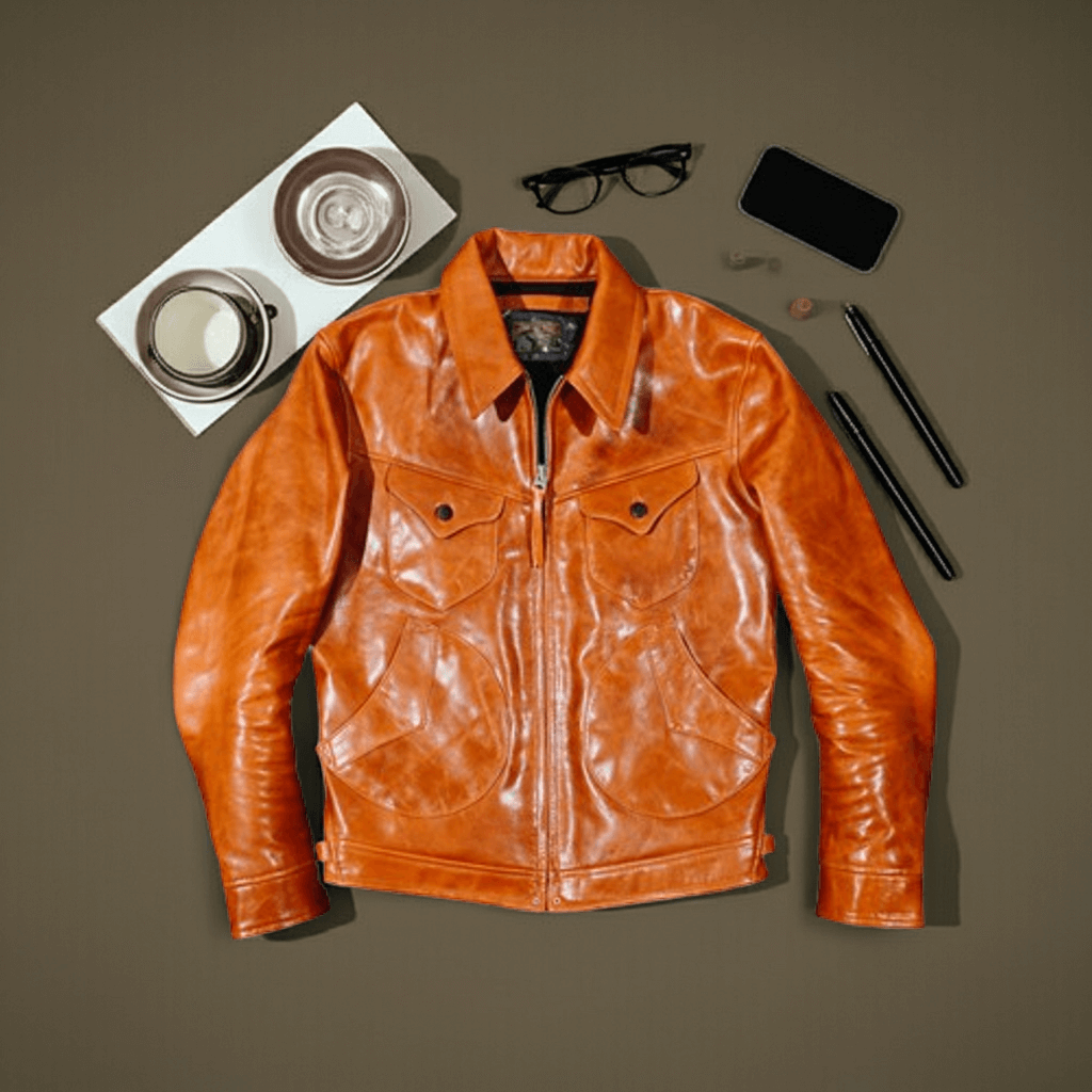 Men's Mendoza Leather Jacket, Horsehide – Crush on Retro Men's Mendoza Leather Jacket, Horsehide – Crush on Retro