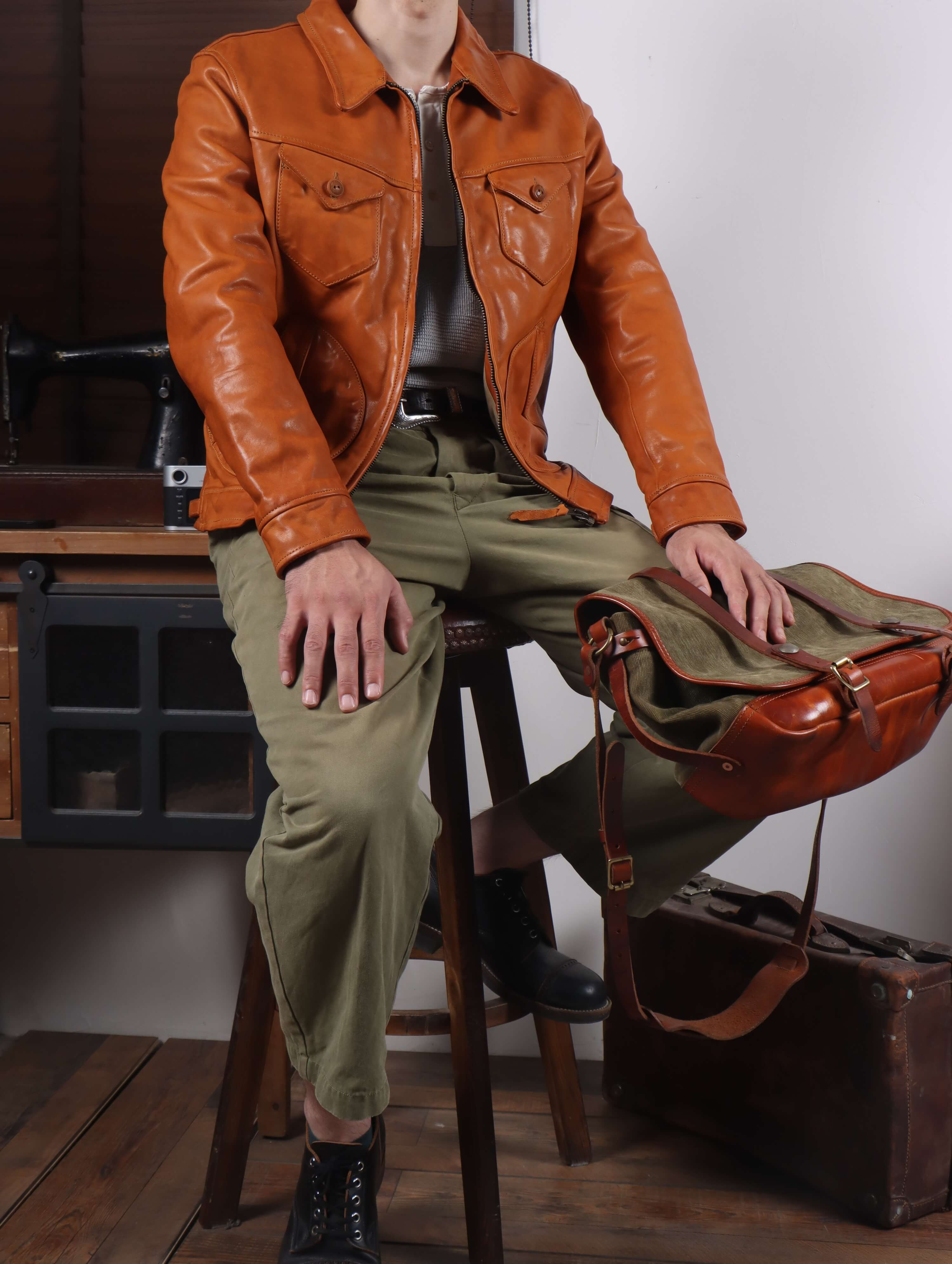 Men's Mendoza Leather Jacket, Horsehide – Crush on Retro